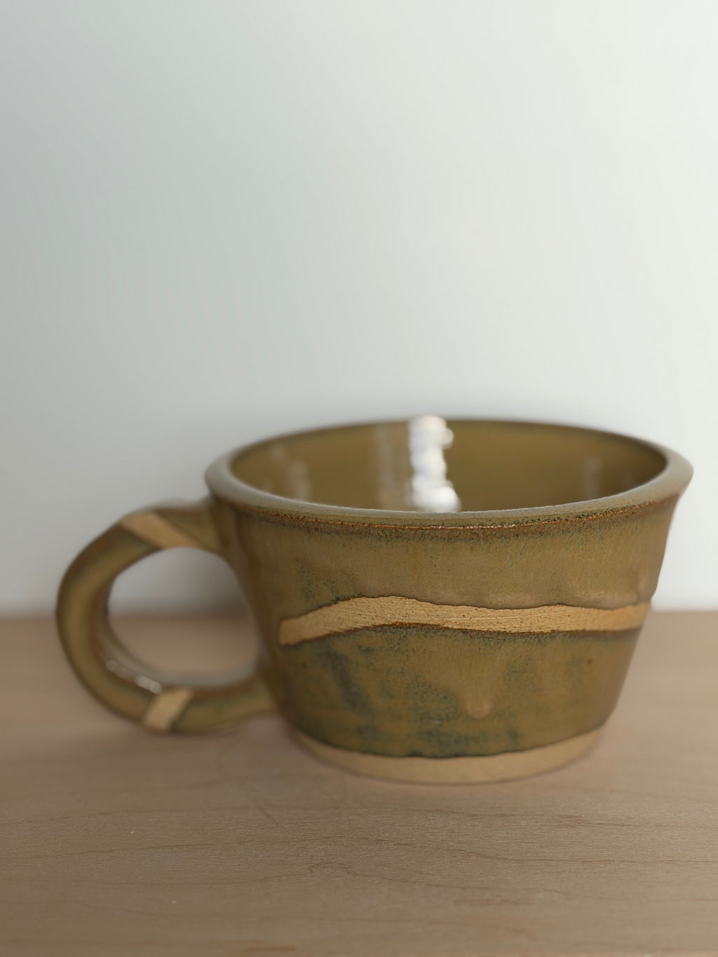 Intuition Stripe Olive Latte Cup