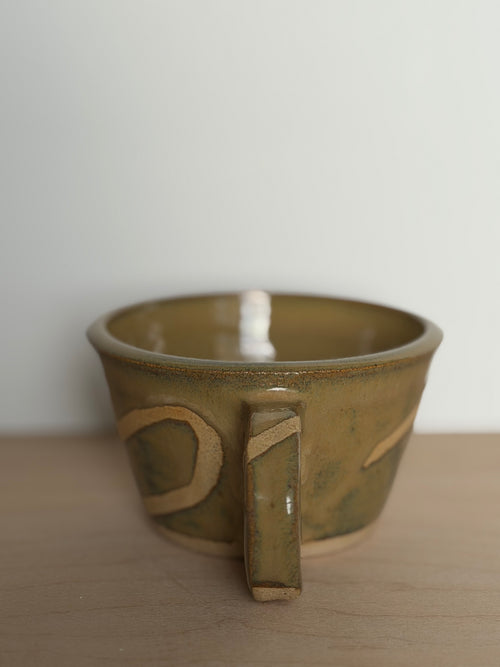 Intuition Stripe Olive Latte Cup