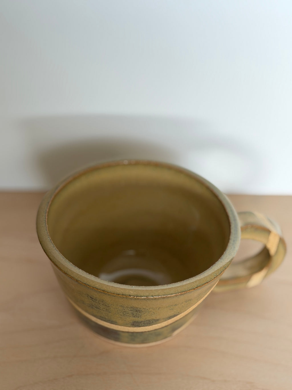Intuition Stripe Olive Latte Cup