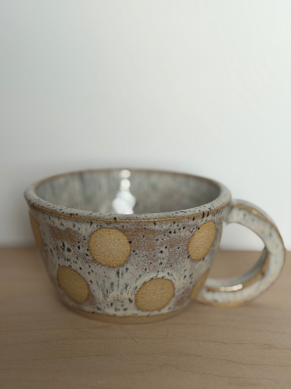 Freckled Polka-Dot Latte Cup