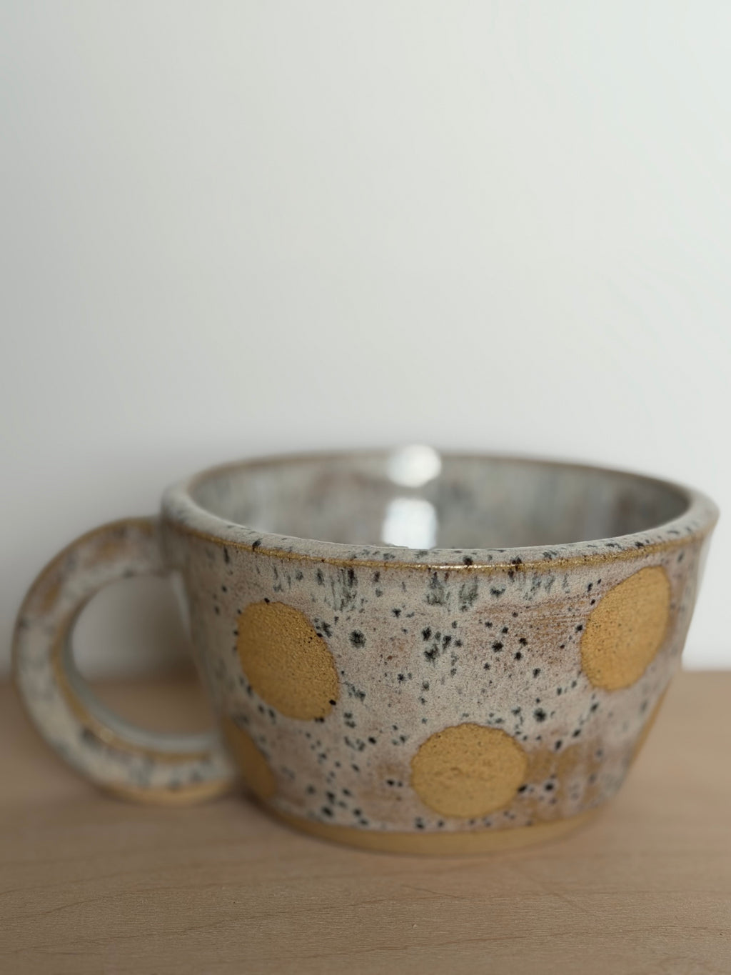 Freckled Polka-Dot Latte Cup